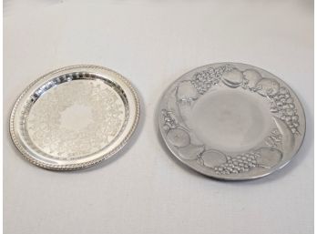 Wilton Armetale Pewter Tray And Other Metal Tray