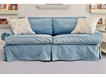 Mitchell Gold Sofa With Denim Covers