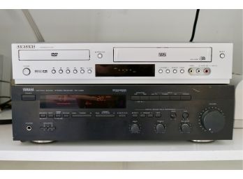 Yamaha RX V480 Stereo Receiver And Samsung DVD 5500  CD VCR