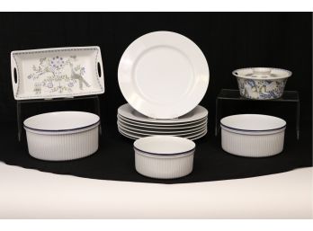 Turi-design Lotte, Porcelain Ware Japan Dinner Plates, Dansk Bistro Nesting Bowls