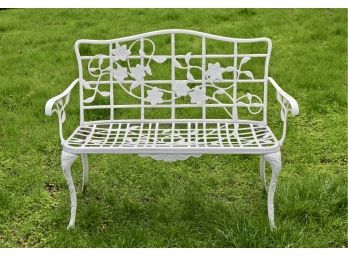 White Outdoor Bench