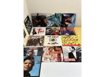Selection Of 1980s Period 45 Records With Jackets