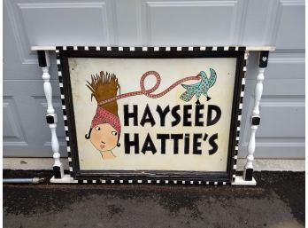 Hayseed Hattie's Shop Sign - Wood