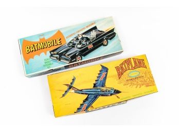 Two Vintage Batmobile Model Kits