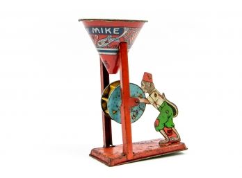 J. Chein Tin Litho Mill Sand Toy 'Busy Mike'