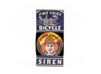 Vintage Fire Chief Bicycle Siren, NIB