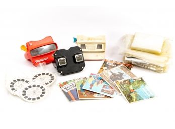 Three Vintage Viewmaster Viewers And Reels