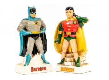 Vintage Batman And Robin Ceramic Banks, 1966