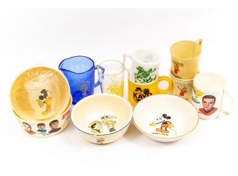 A Group Of Vintage & Antique Character Tableware