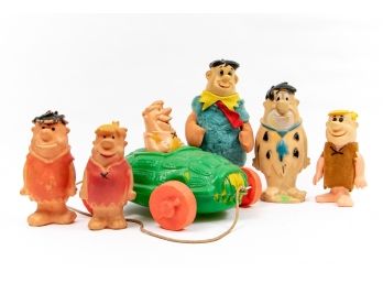 Group Of Vintage Hanna Barbera Flintstone Toys & Figures