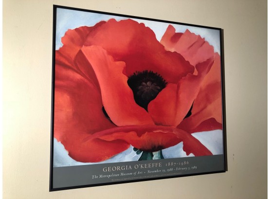 Brilliant Georgia O'Keeffe Exhibition Poster From The MET - 'Red Poppy'