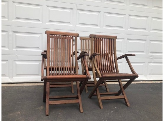 Teak Outdoor Chairs By Smith & Hawken