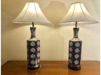 A Pair Of Large Lamps By Pieri - Signed