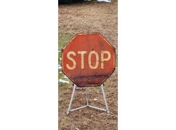 Vintage Metal Stop Sign