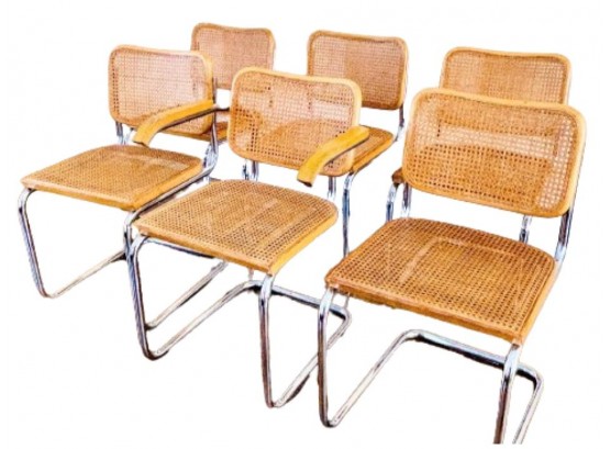 Original M. Breuer 'Cesca' Chairs  With 'Stendig' Manufacturer Labels,  C. 1960s