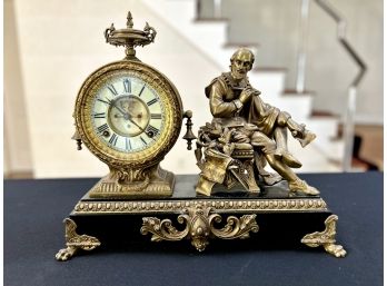 Antique Ansonia Figural Mantel Clock