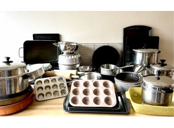 Large Lot Of Kitchen Bakeware And Cookware Lot-All Clad, Etc....