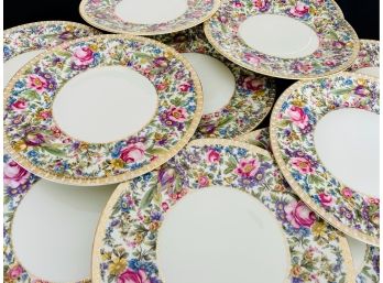 Set Of 11 Rosenthal Bavaria Fine China Gold Rimmed Plates