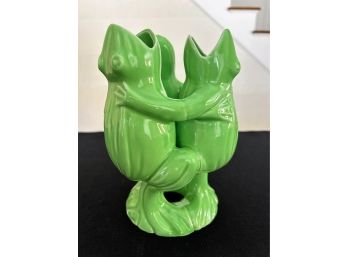 Vintage Singing Frogs Vase