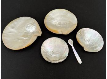 Mother Of Pearl Caviar Dish And Coordinating Pieces