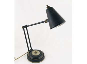 Vintage Articulating Metal Desk Or Table Lamp