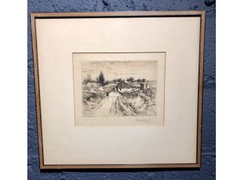 Original SIGNED Etching By Stephen Maxfield Parrish (1846-1938)