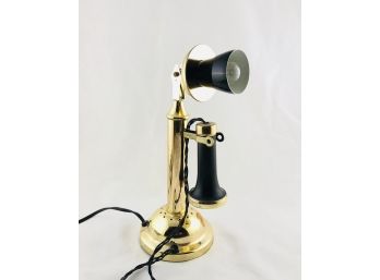 Vintage Novelty Candlestick Phone Lamp With Adjustable Head