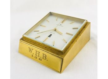 Vintage Hamilton Brass Desktop Clock