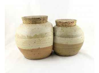 AMAZING And UNIQUE Nesting Pottery Canisters By CT Ceramic Artist Ken Schlitter
