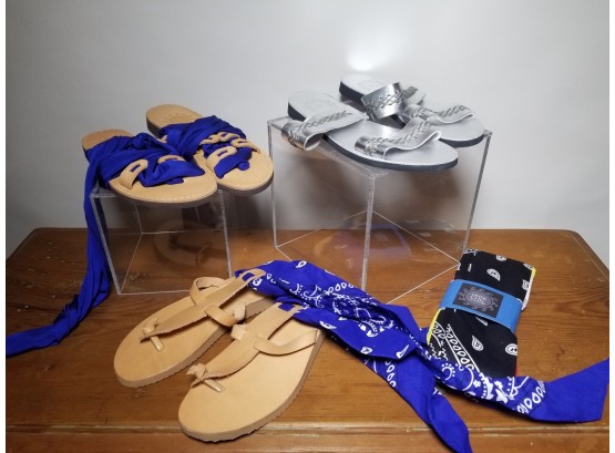 Three Pair Greek Chic Handmade Sandals