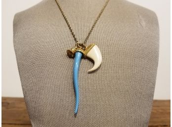Blue And White Necklace