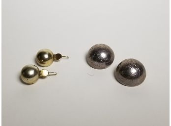 Gold And Silver Toned Earrings