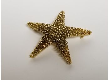 Gold Toned Starfish Pin