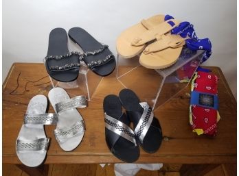 Four Pair Greek Chic Handmade Sandals