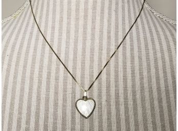 Vintage Gold Plated Sterling Heart Necklace