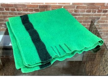 Green Hudson Bay Trading Company 4 Point Wool Blanket