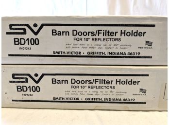 2 Smith-victor Barn Doors Filter Holders For 10' Reflectors
