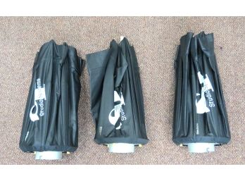 Lot Of 3 Studio Systems Reflective Umbrellas In Bags