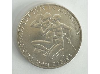 1972 German Federal Republic Munich Summer Olympics Silver Coin