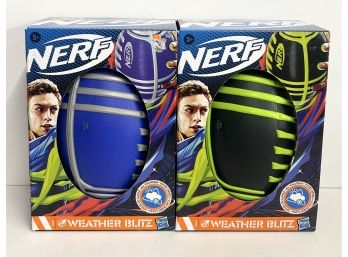 BRAND NEW! 2 Nerf Weather Blitz Footballs