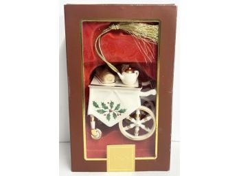 Lenox Porcelain Holiday Home Tea Cart Ornament