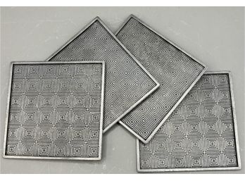 4 Midcentury Karen Krieger Metal Coasters