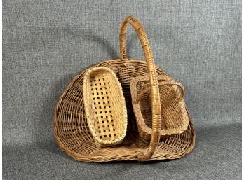 A Grouping Of Natural Woven Baskets #7