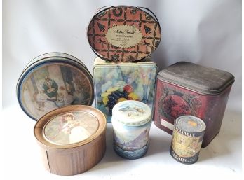 Vintage Mixed Lot Of Tins