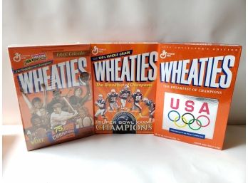 Three Unopened Boxes Of Collectible Wheaties