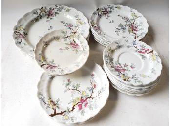 Vintage Booths Chinese Tree Design Made In England Plate Lot