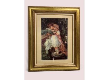 1910 Pears Soap Advertisement 'Over The Garden Wall' Print- Artist Frederick Morgan