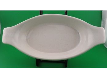 Japanese Stoneware Dish White Speckled Oven Proof Gratin