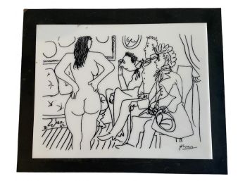 1962 Modern Classics - Pablo Picasso 'The Connoisseurs' Lucite Plaque