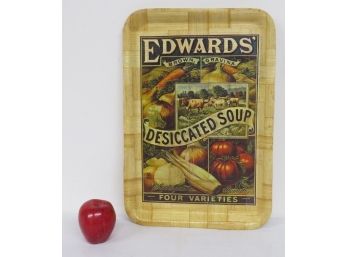 A Bamboo Advertising Tray For  Edwards Dessicated Soup